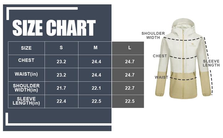 CAMEL Men's Waterproof Rain Jacket
