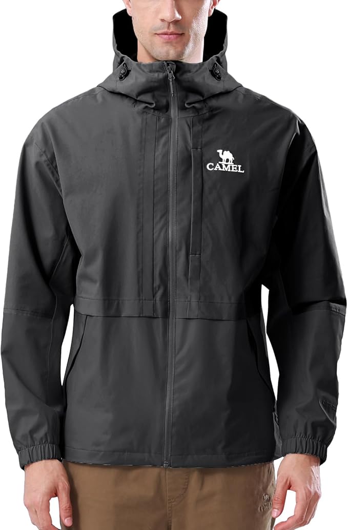 CAMEL Men's Rain Jacket