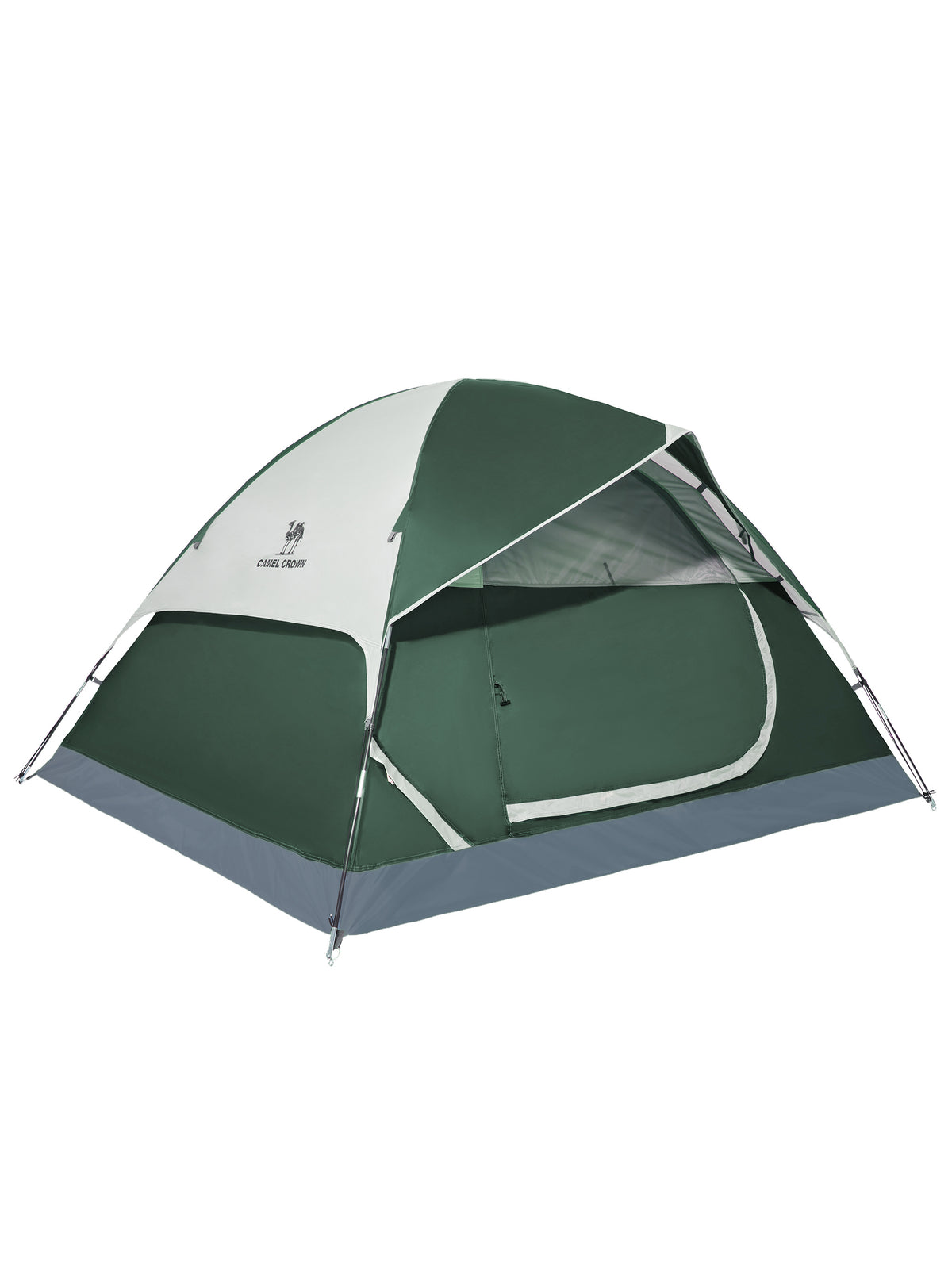 CAMEL CROWN 4-person dome camping tent, army green, view 14