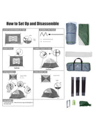 CAMEL CROWN 4-person dome camping tent, army green, view 21
