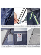 CAMEL CROWN 6-person dome camping tent, dark blue, view 25