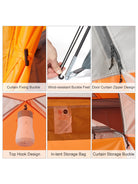 CAMEL CROWN 6-person dome camping tent, orange, view 5