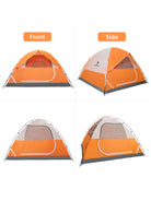 CAMEL CROWN 6-person dome camping tent, orange, view 6
