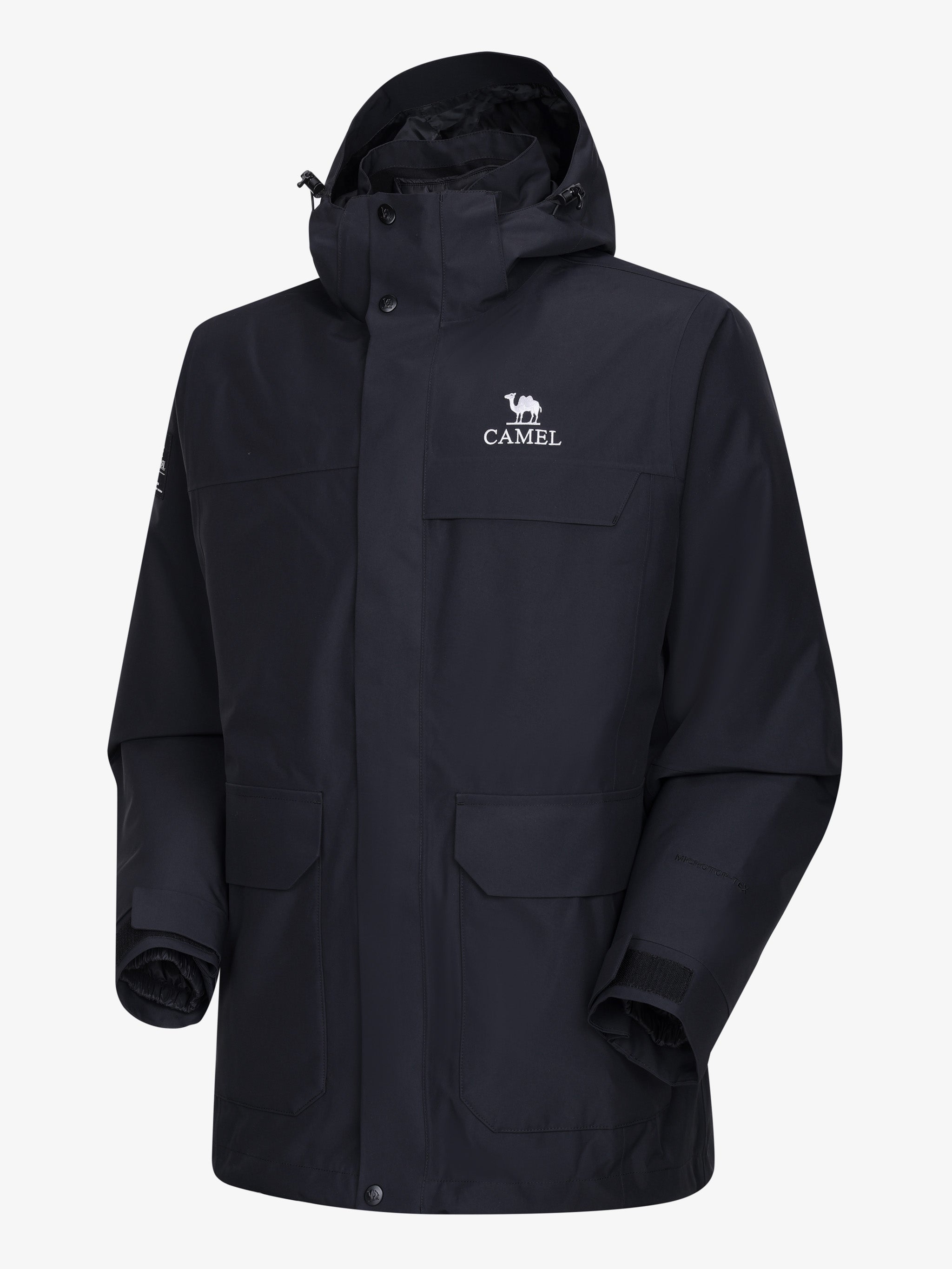 CAMEL Men's 3-in-1 Shell Jacket with Down Liner - A16CA6B027Y-hei2