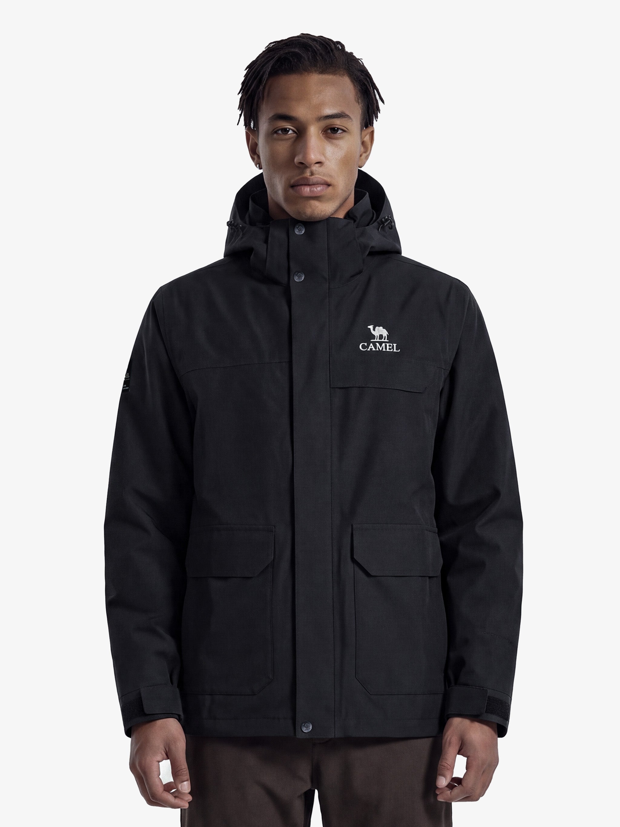 CAMEL Men's 3-in-1 Shell Jacket with Down Liner - A16CA6B027Y-hei4