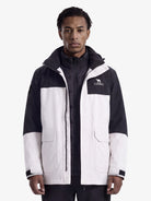 CAMEL Men's 3-in-1 Shell Jacket with Down Liner - A16CA6B027Y-hui+hei-4
