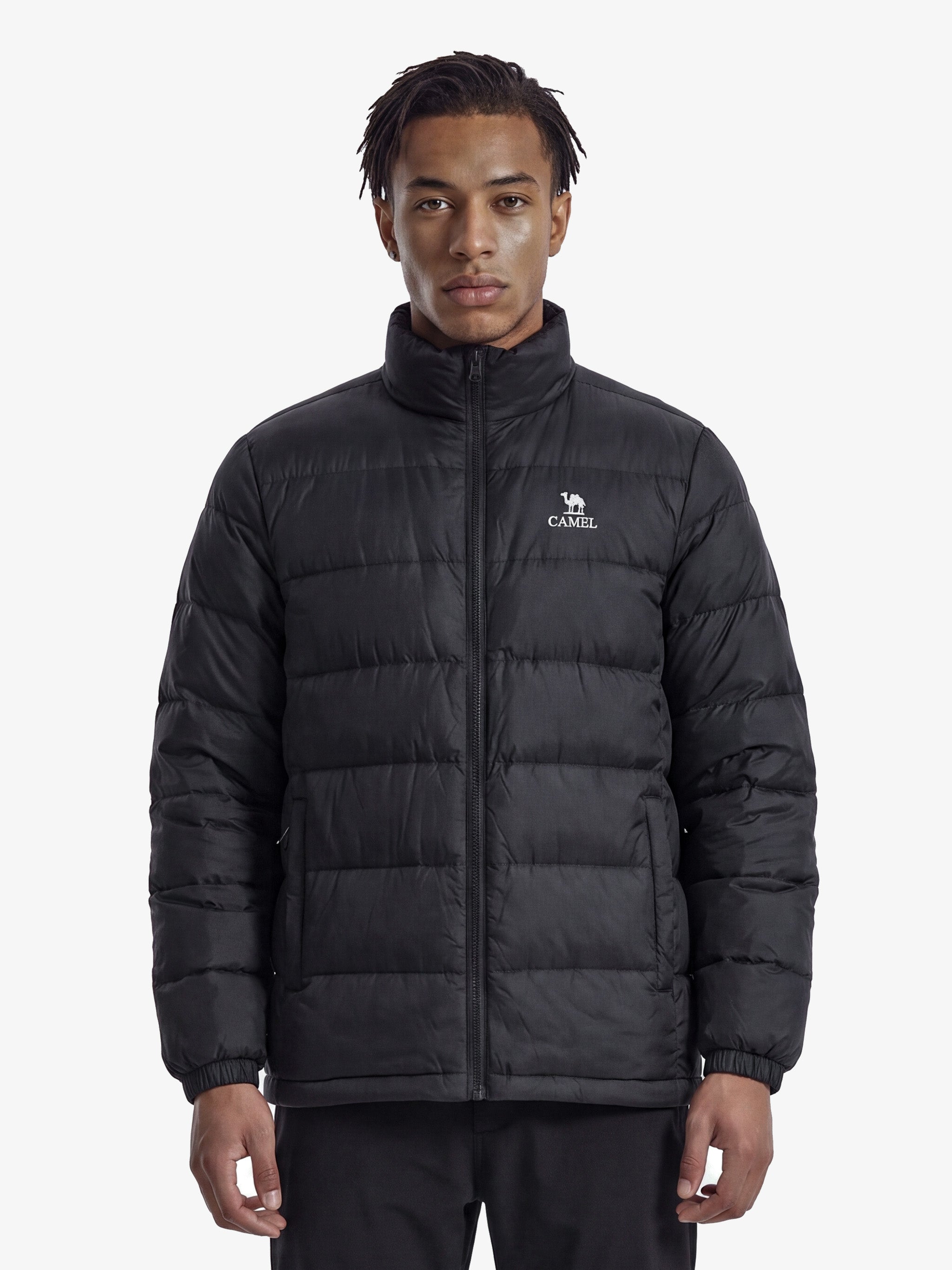 CAMEL Men's 3-in-1 Shell Jacket with Down Liner - A16CA6B027Y-hui+hei-6