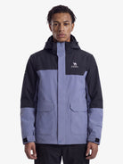 CAMEL Men's 3-in-1 Shell Jacket with Down Liner - A16CA6B027Y-lan+hei-5