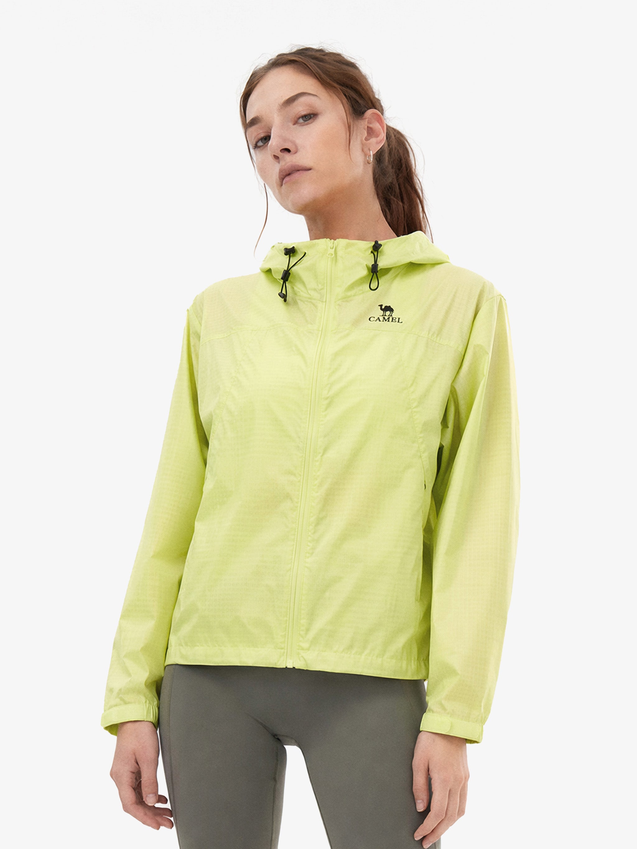 CAMEL Women's Lightweight Hooded Sun Jacket - A26BATR170-green4