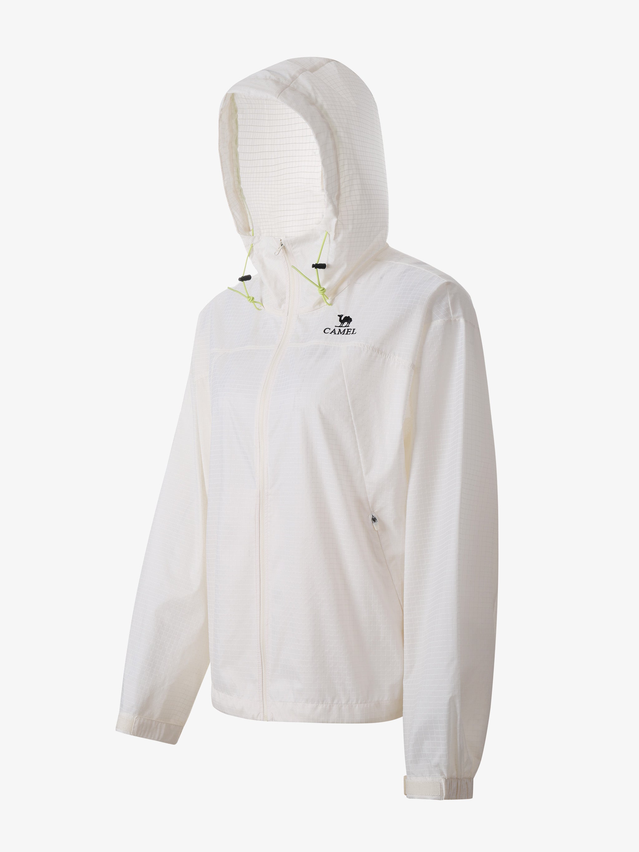 CAMEL Women's Lightweight Hooded Sun Jacket - A26BATR170-withe2