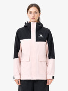 CAMEL Women's 3-in-1 Shell Jacket with Down Liner - A26CA6B050Y-fen+hei-6