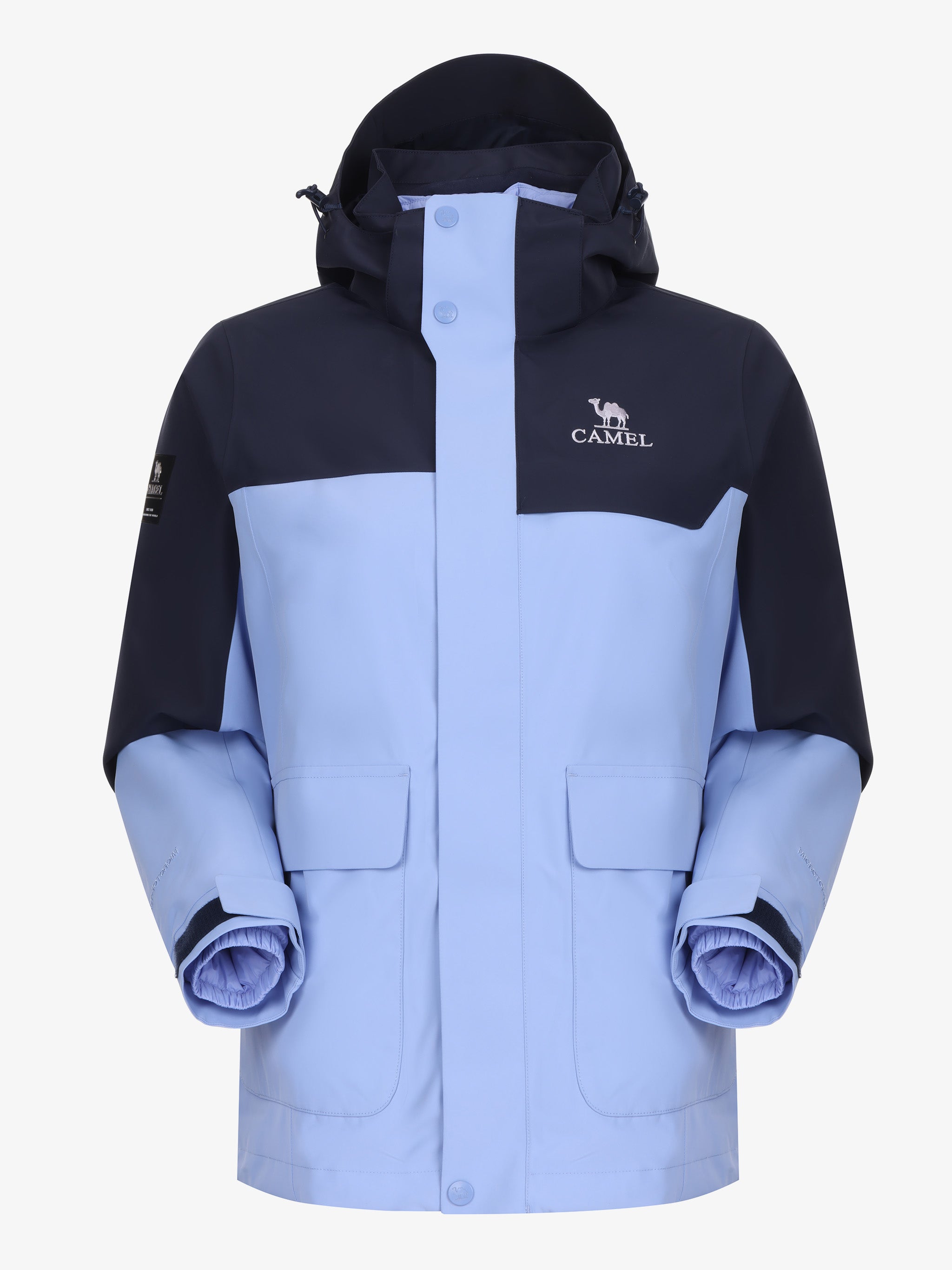 CAMEL Women's 3-in-1 Shell Jacket with Down Liner - A26CA6B050Y-lan+lan-1