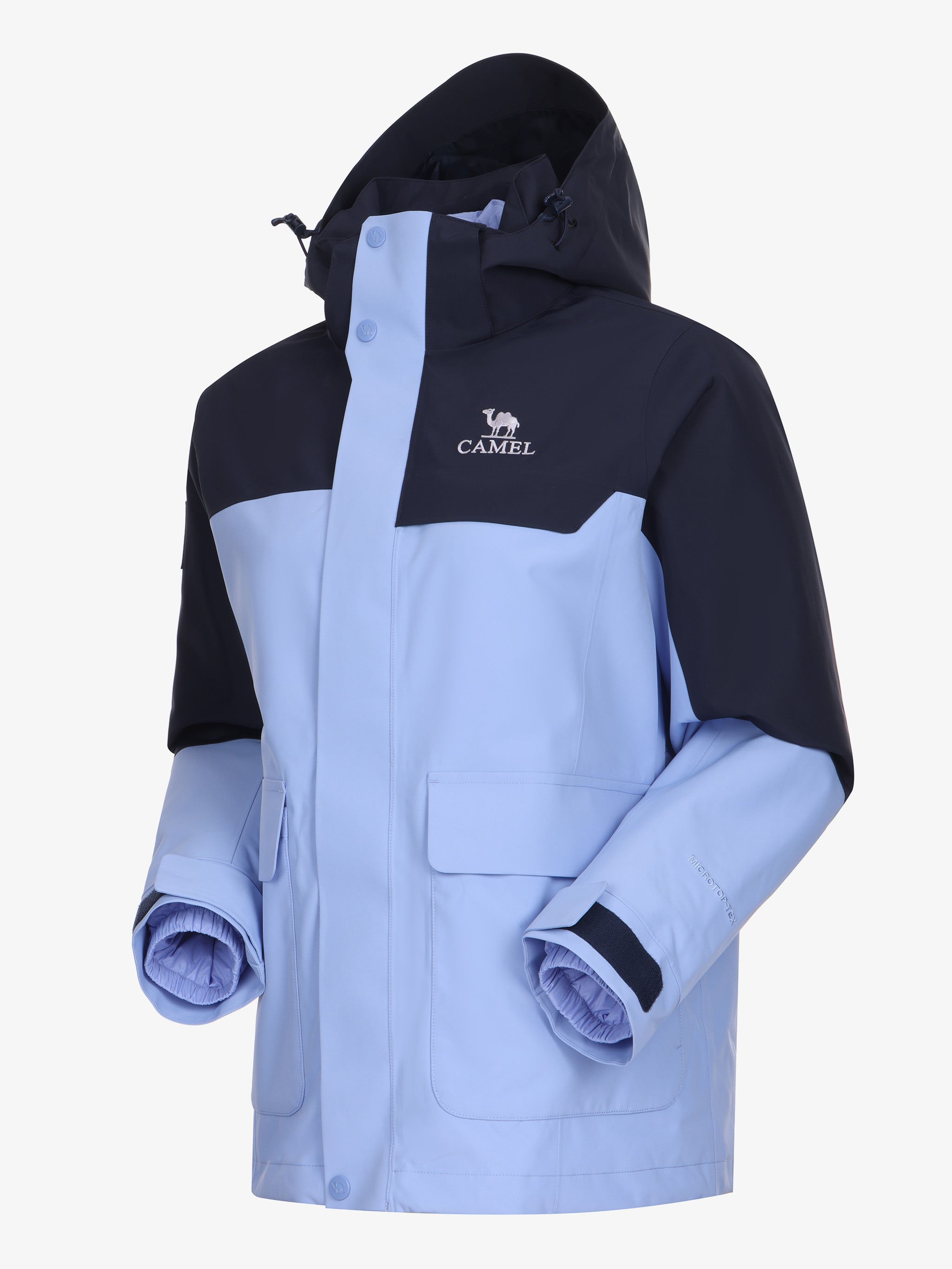 CAMEL Women's 3-in-1 Shell Jacket with Down Liner - A26CA6B050Y-lan+lan-2