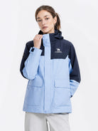 CAMEL Women's 3-in-1 Shell Jacket with Down Liner - A26CA6B050Y-lan+lan-6