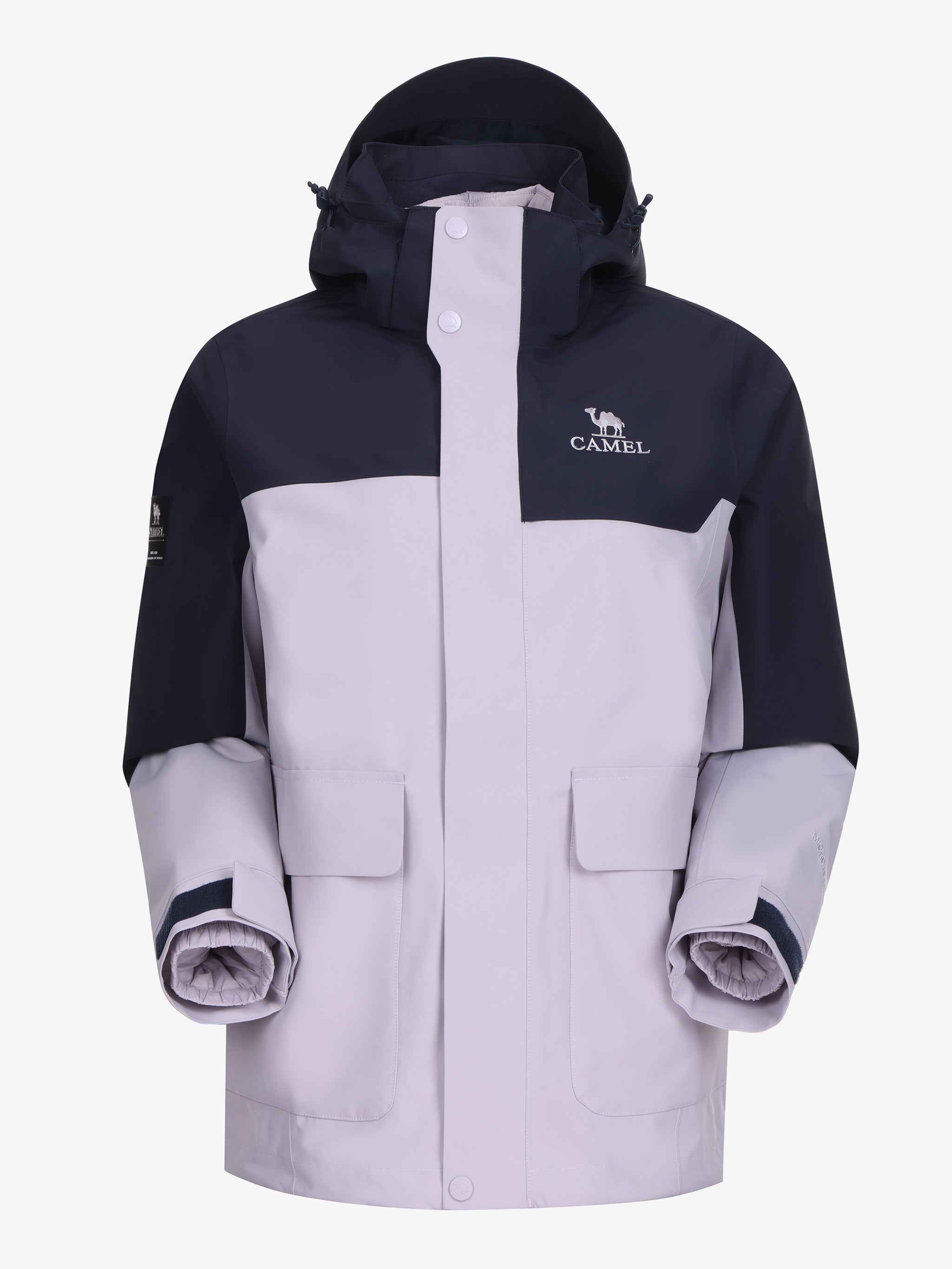 CAMEL Women's 3-in-1 Shell Jacket with Down Liner - A26CA6B050Y-zi+lan-1