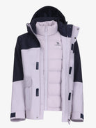 CAMEL Women's 3-in-1 Shell Jacket with Down Liner - A26CA6B050Y-zi+lan-4