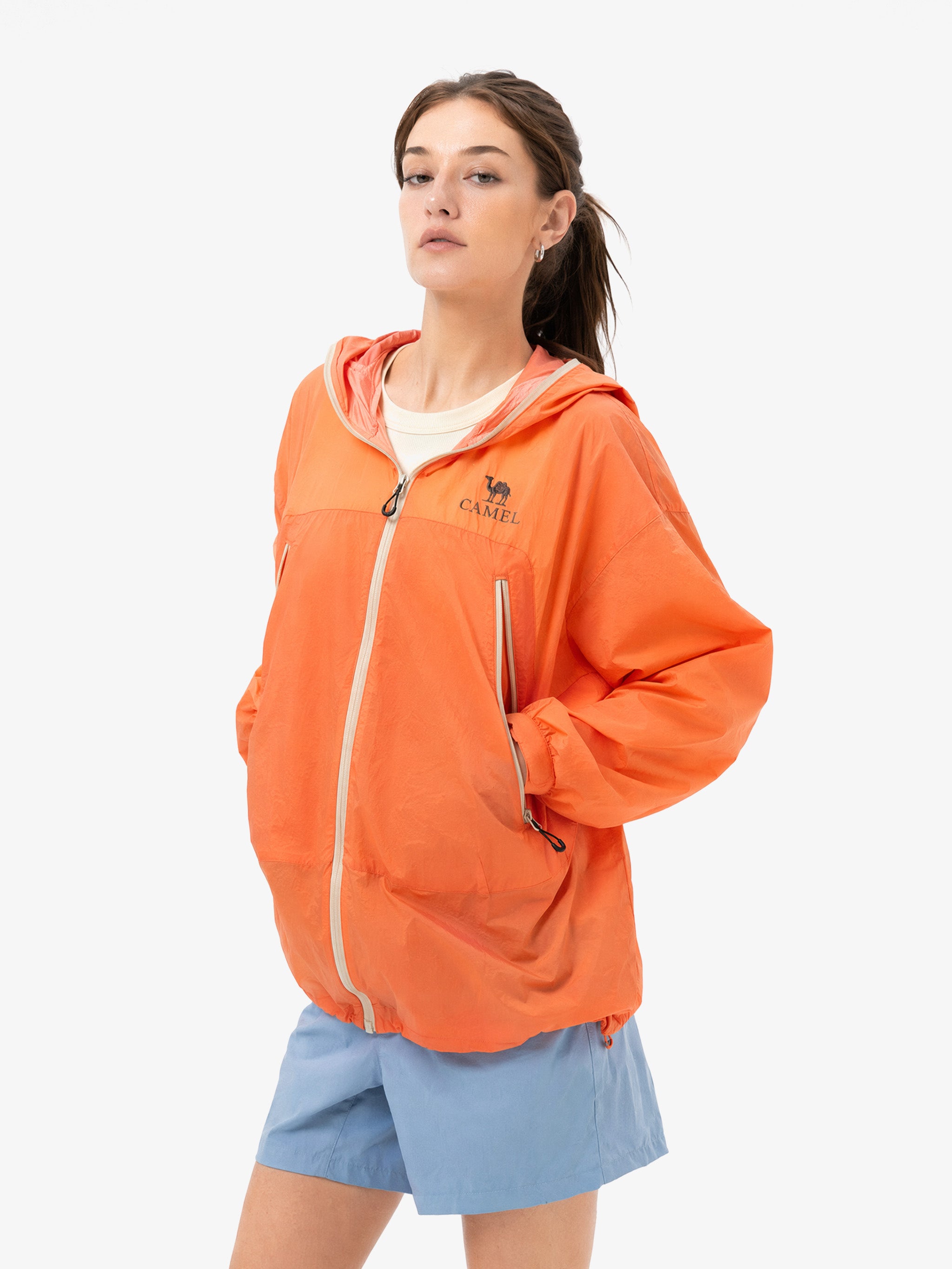 CAMEL Unisex Lightweight Hooded Sun Jacket - A35BA45095-cheng4