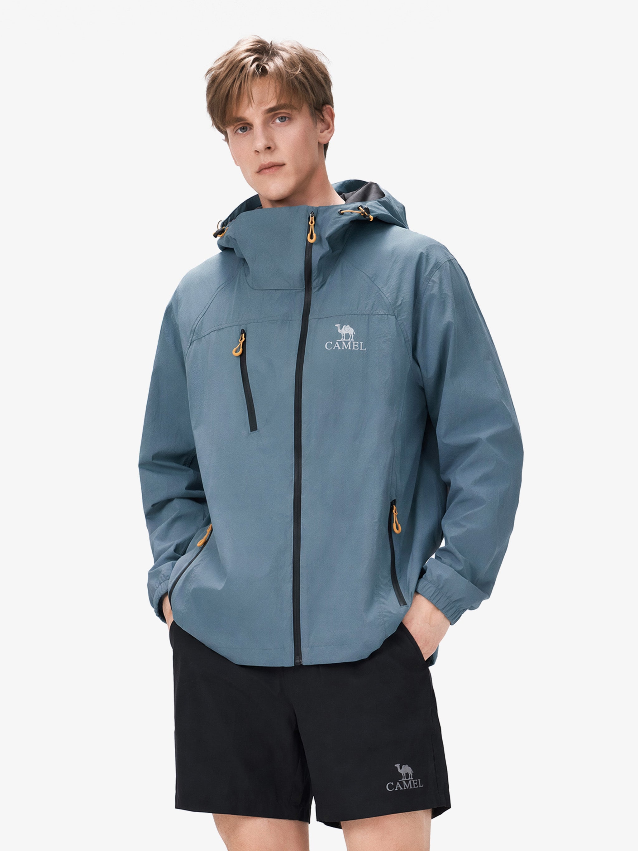 CAMEL Unisex Lightweight Hooded Outdoor Jacket - A35BA49003-lan4