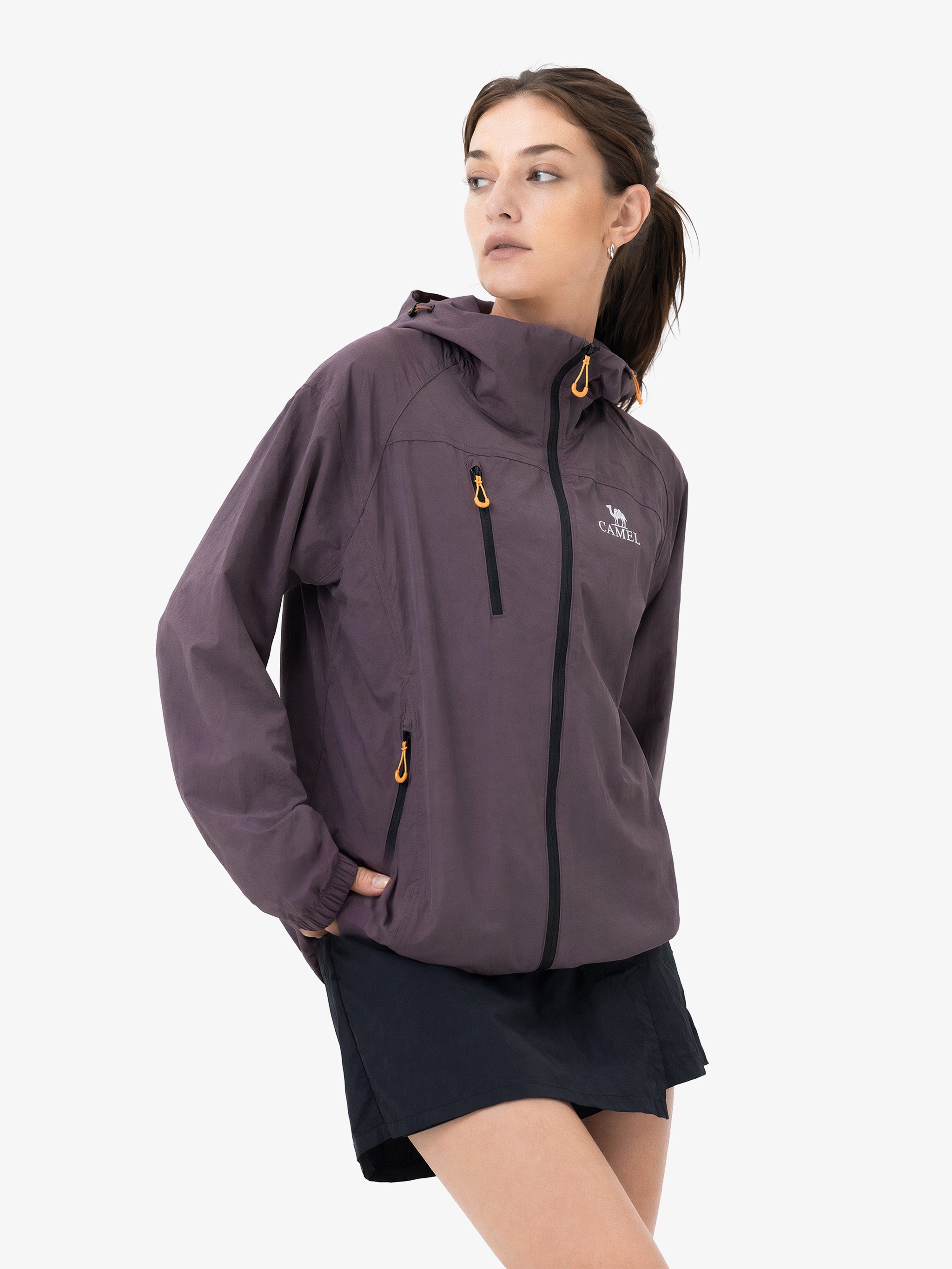 CAMEL Unisex Lightweight Hooded Outdoor Jacket - A35BA49003-zi4