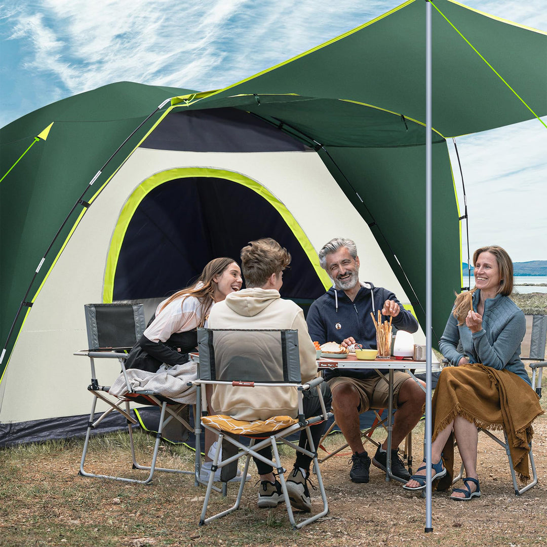 CAMEL CROWN Tents for Camping, 6 Person Waterproof Tent Skydome Camping Tent Easy Setup Backpacking Family Tents with Floor Mats and Attached Porch for Outdoor Hiking