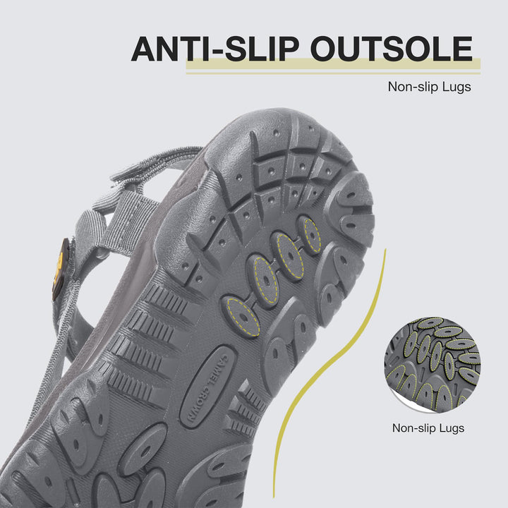 CAMELSPORTS Men's Hiking Sandals Open Toe Outdoor Beach Sandal Waterproof Sport Sandals Water Shoes for Athletic Walking