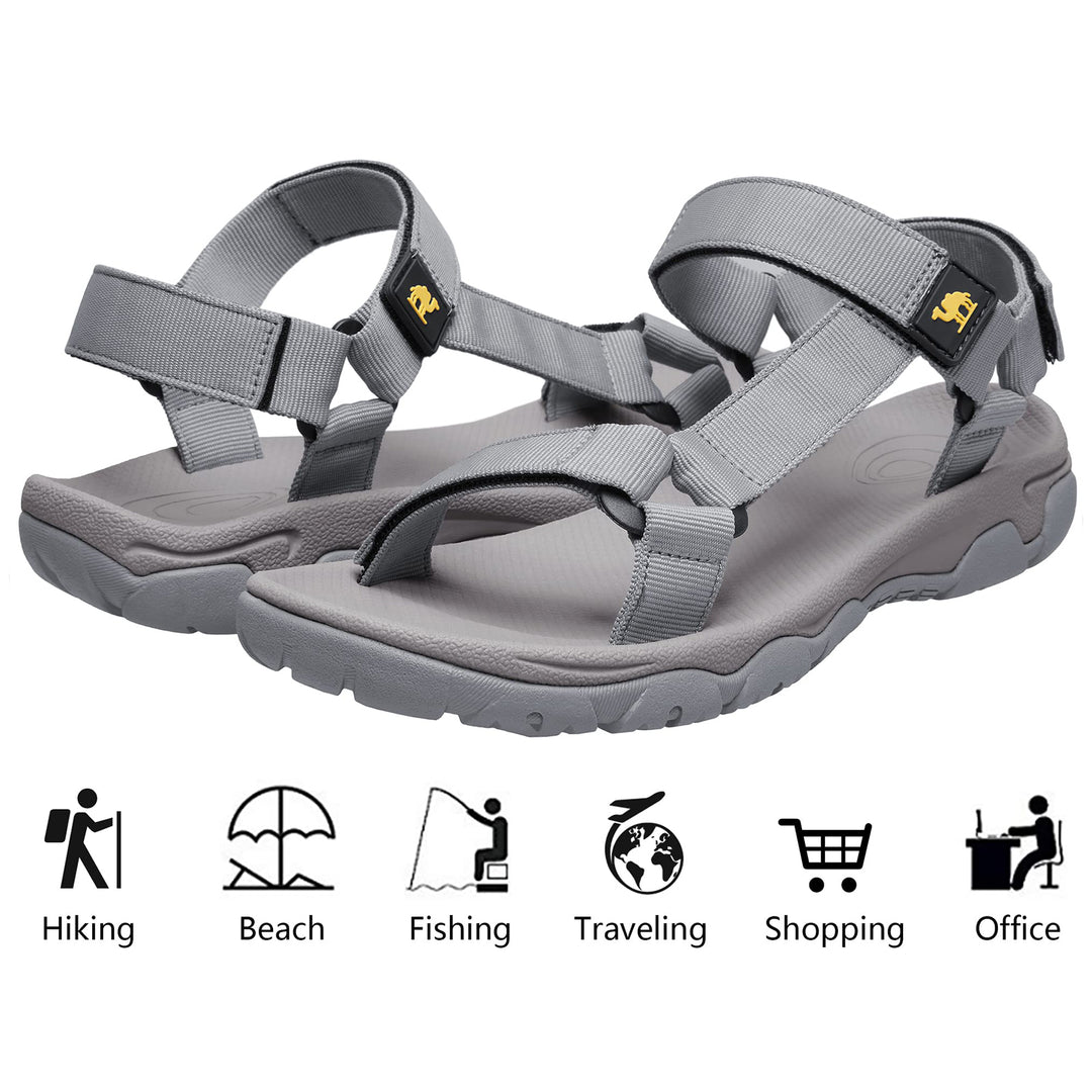 CAMELSPORTS Men's Hiking Sandals Open Toe Outdoor Beach Sandal Waterproof Sport Sandals Water Shoes for Athletic Walking
