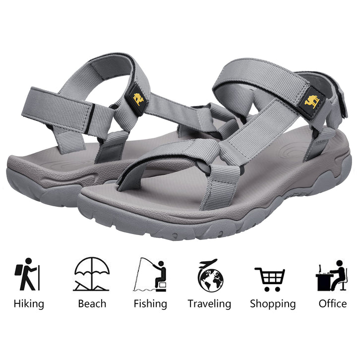 CAMELSPORTS Men's Hiking Sandals Open Toe Outdoor Beach Sandal Waterproof Sport Sandals Water Shoes for Athletic Walking