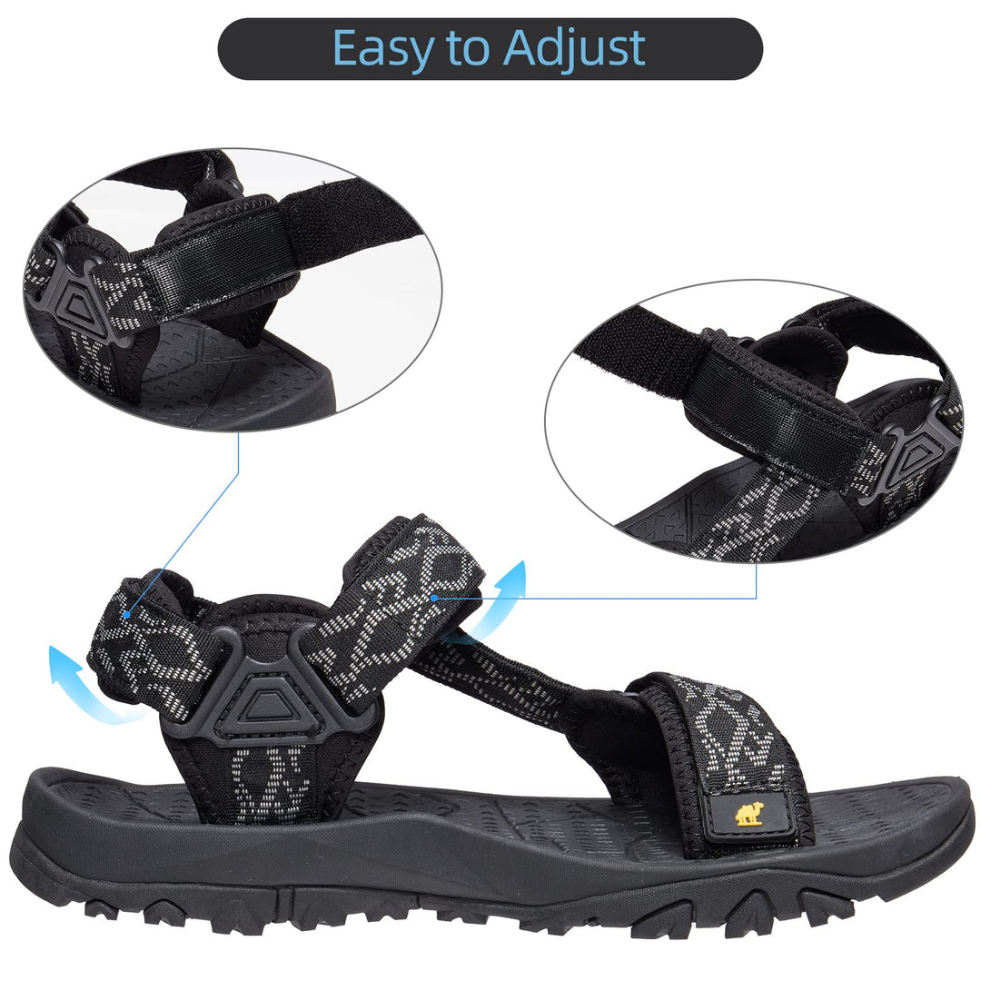 CAMELSPORTS Men’s Sandals Hiking Athletic Sandals Non-slip Water Sandals Comfortable Sport Sandals Open Toe Casual Beach Sandals