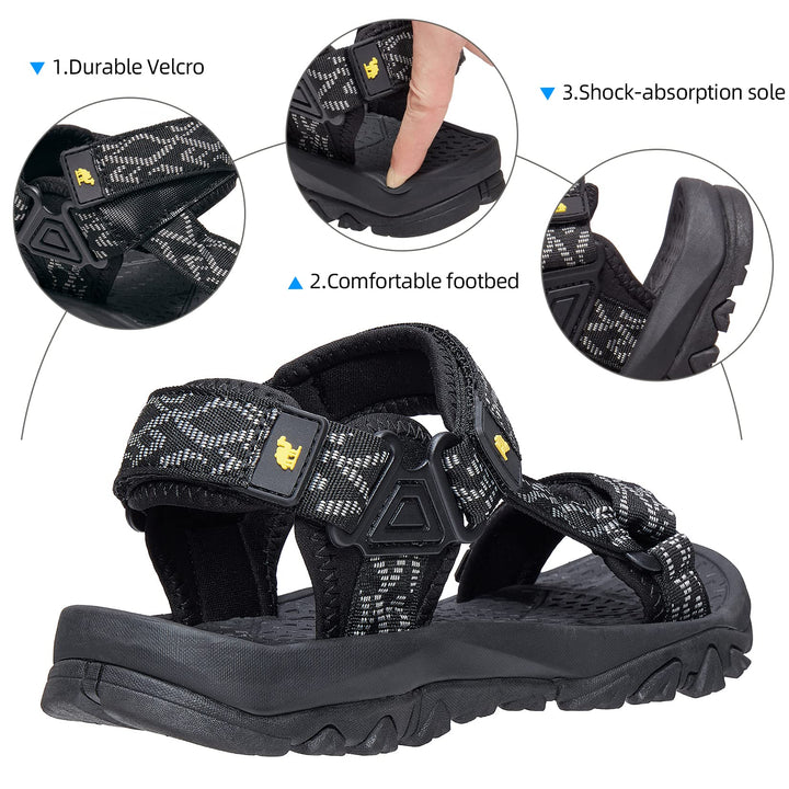 CAMELSPORTS Men’s Sandals Hiking Athletic Sandals Non-slip Water Sandals Comfortable Sport Sandals Open Toe Casual Beach Sandals
