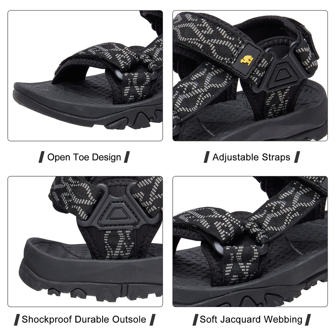 CAMELSPORTS Men’s Sandals Hiking Athletic Sandals Non-slip Water Sandals Comfortable Sport Sandals Open Toe Casual Beach Sandals