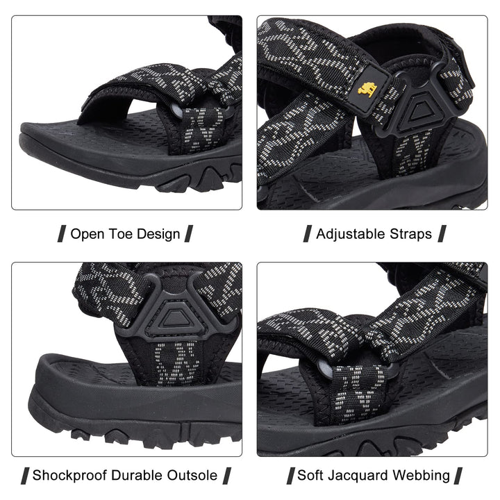 CAMELSPORTS Men’s Sandals Hiking Athletic Sandals Non-slip Water Sandals Comfortable Sport Sandals Open Toe Casual Beach Sandals