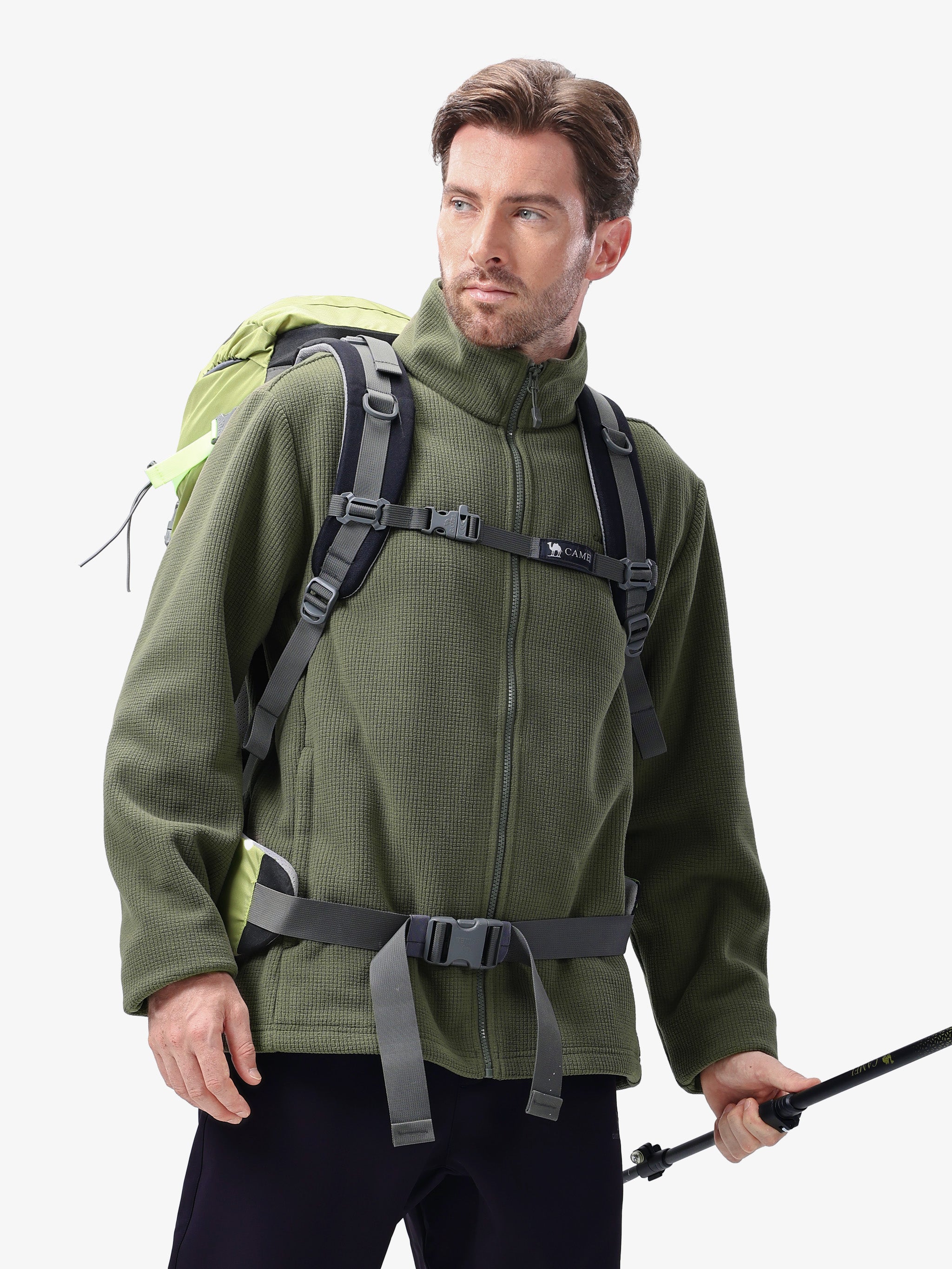 CAMEL Men's Hooded Fleece Jacket - Z16CA6B010-lv5