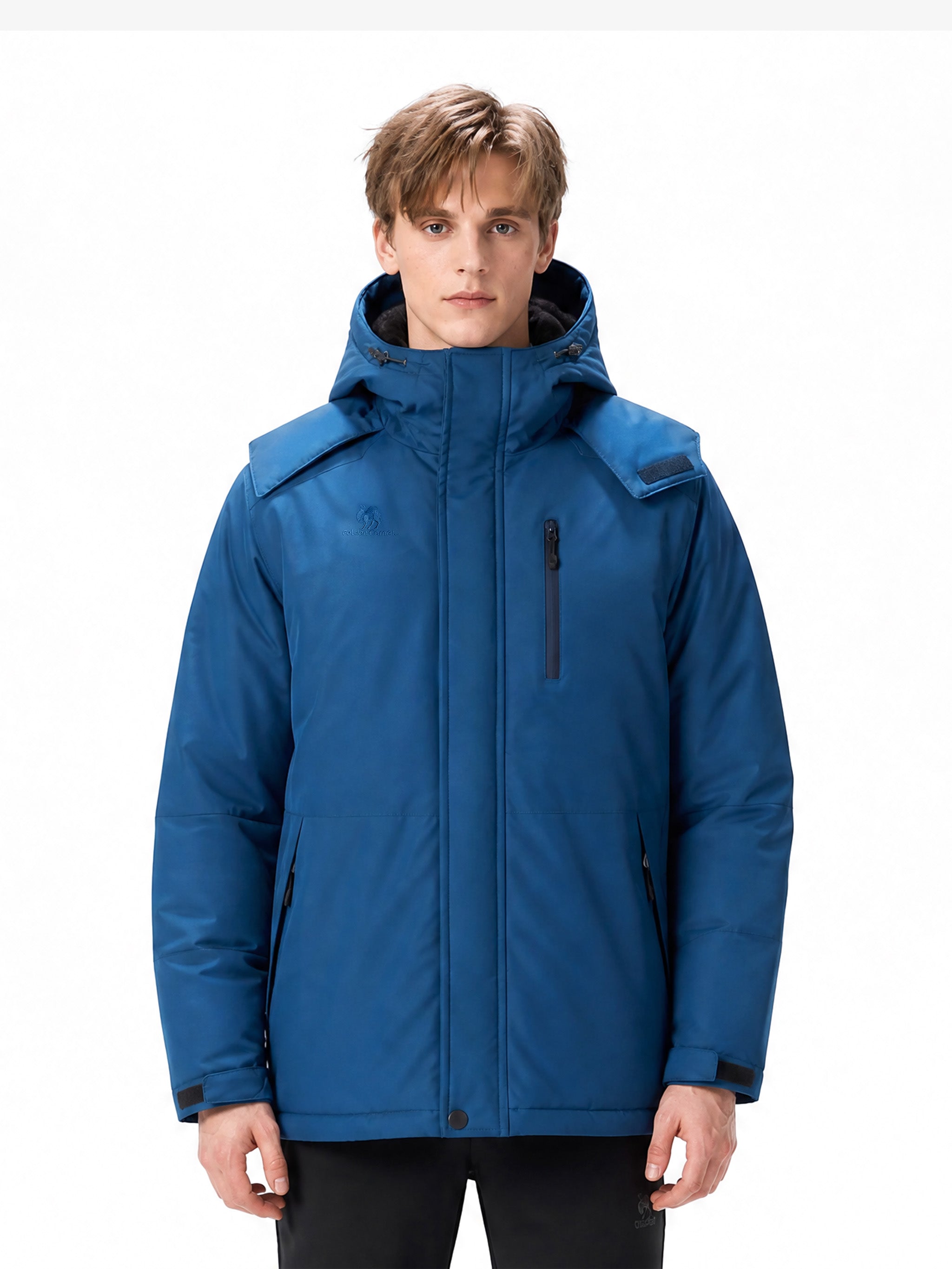 CAMEL Men's Padded Outdoor Jacket - ZA12264556H-lan5