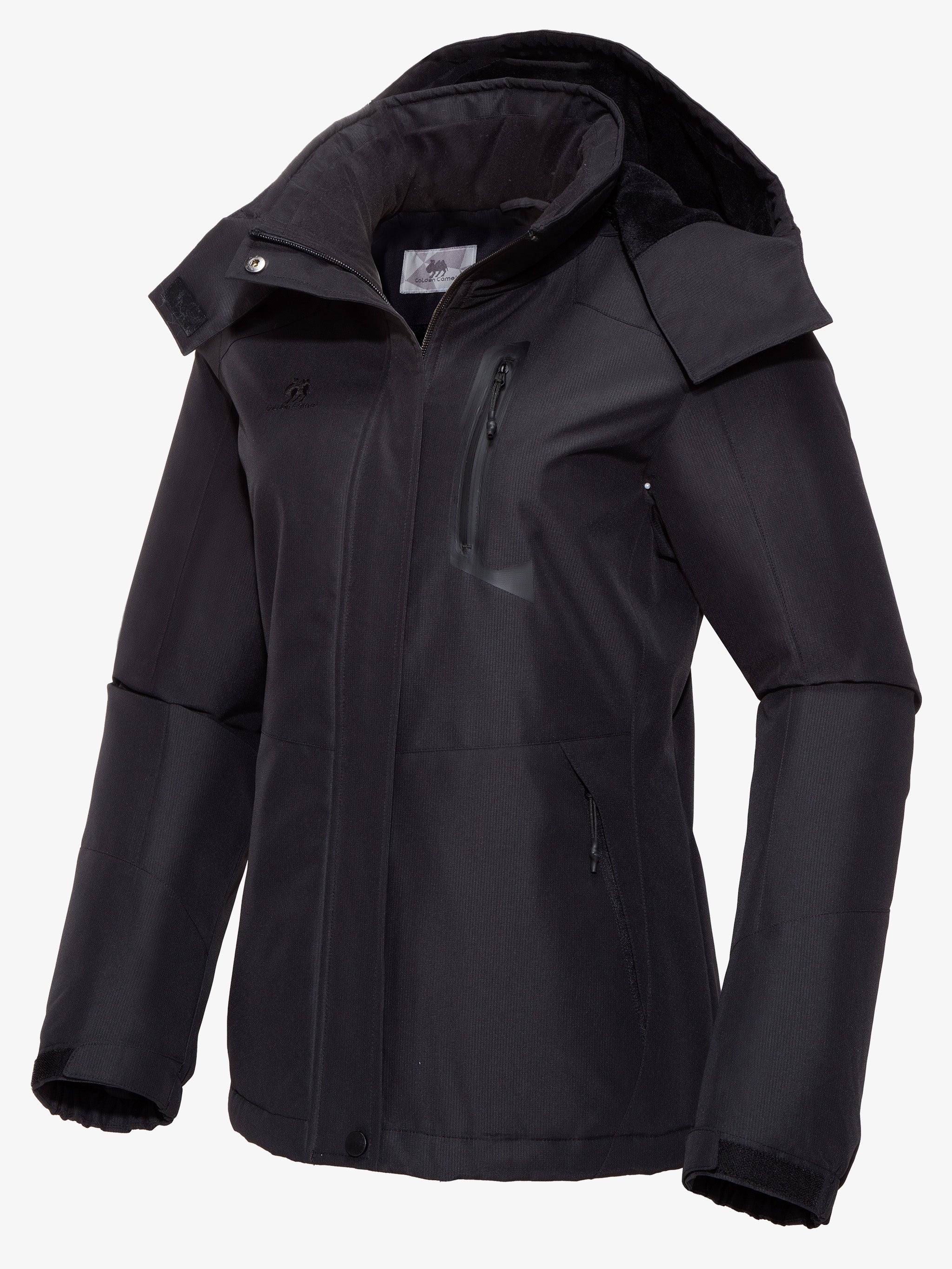 CAMEL Women's Padded Outdoor Jacket - ZA22264558-A-hei2