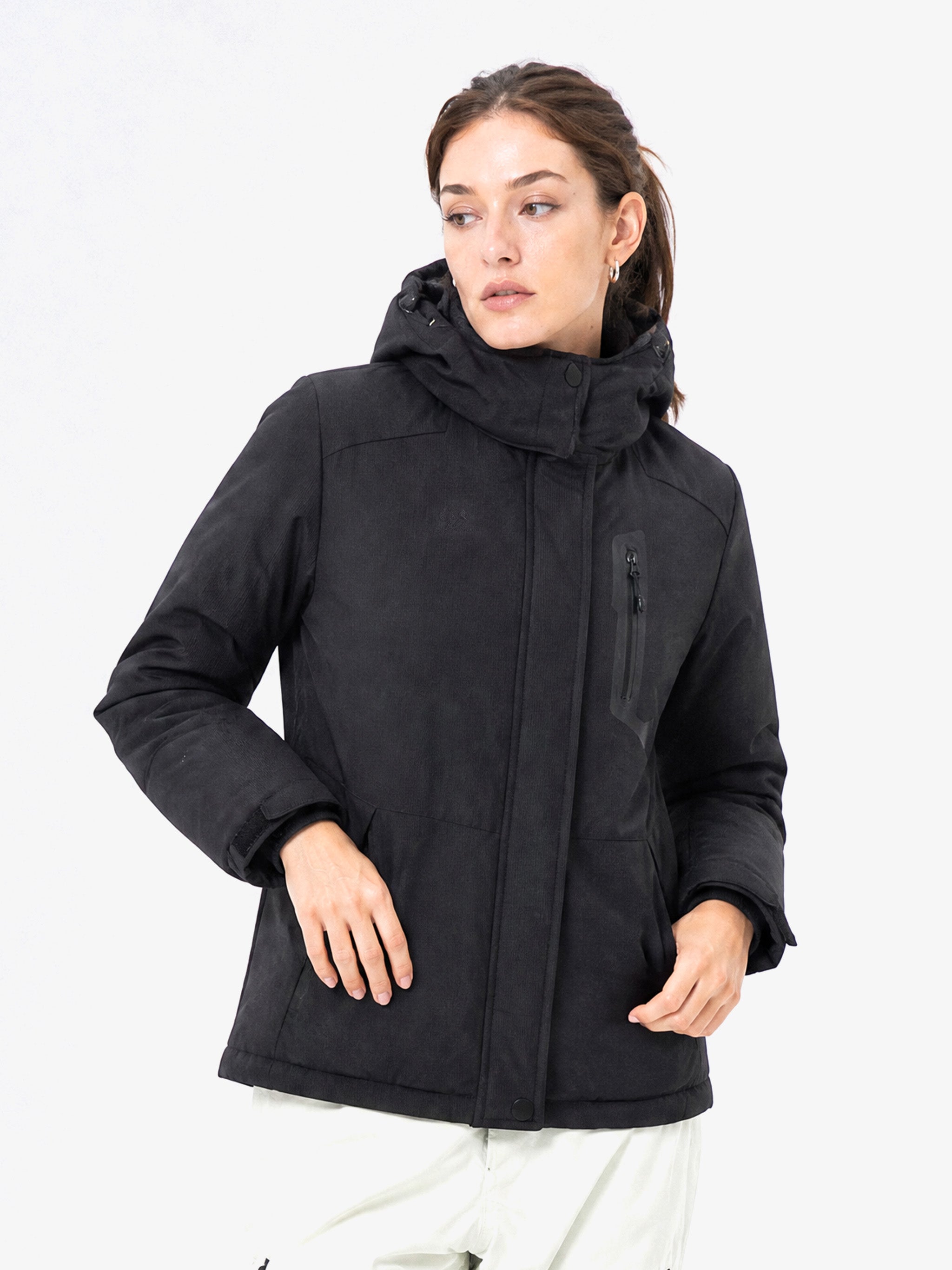 CAMEL Women's Padded Outdoor Jacket - ZA22264558-A-hei4