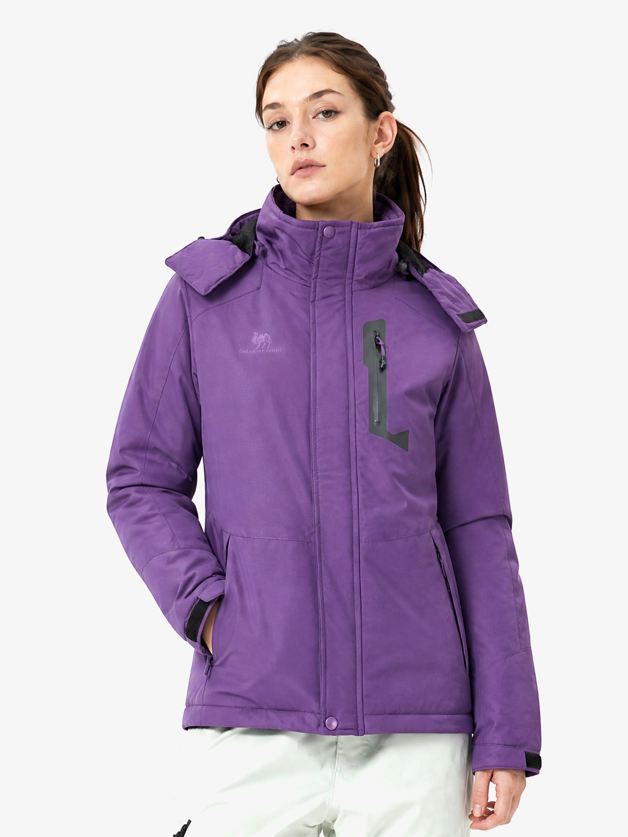 CAMEL Women's Padded Outdoor Jacket - ZA22264558-A-zi4