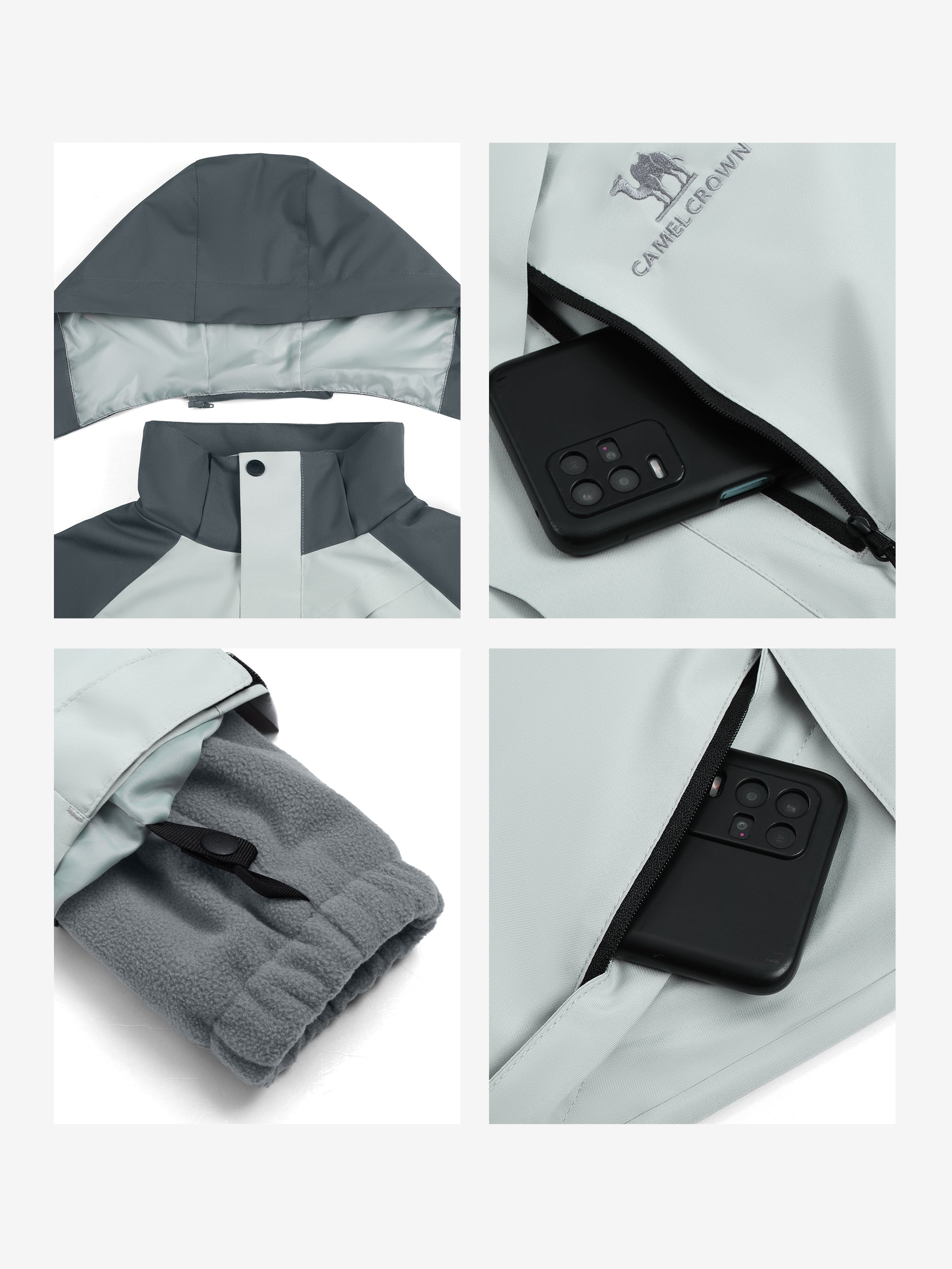 Details of Camel Crown Men’s Arctic Sentinel Paneled 3-in-1 Jacket, waterproof, breathable, anti-static fleece, adaptable