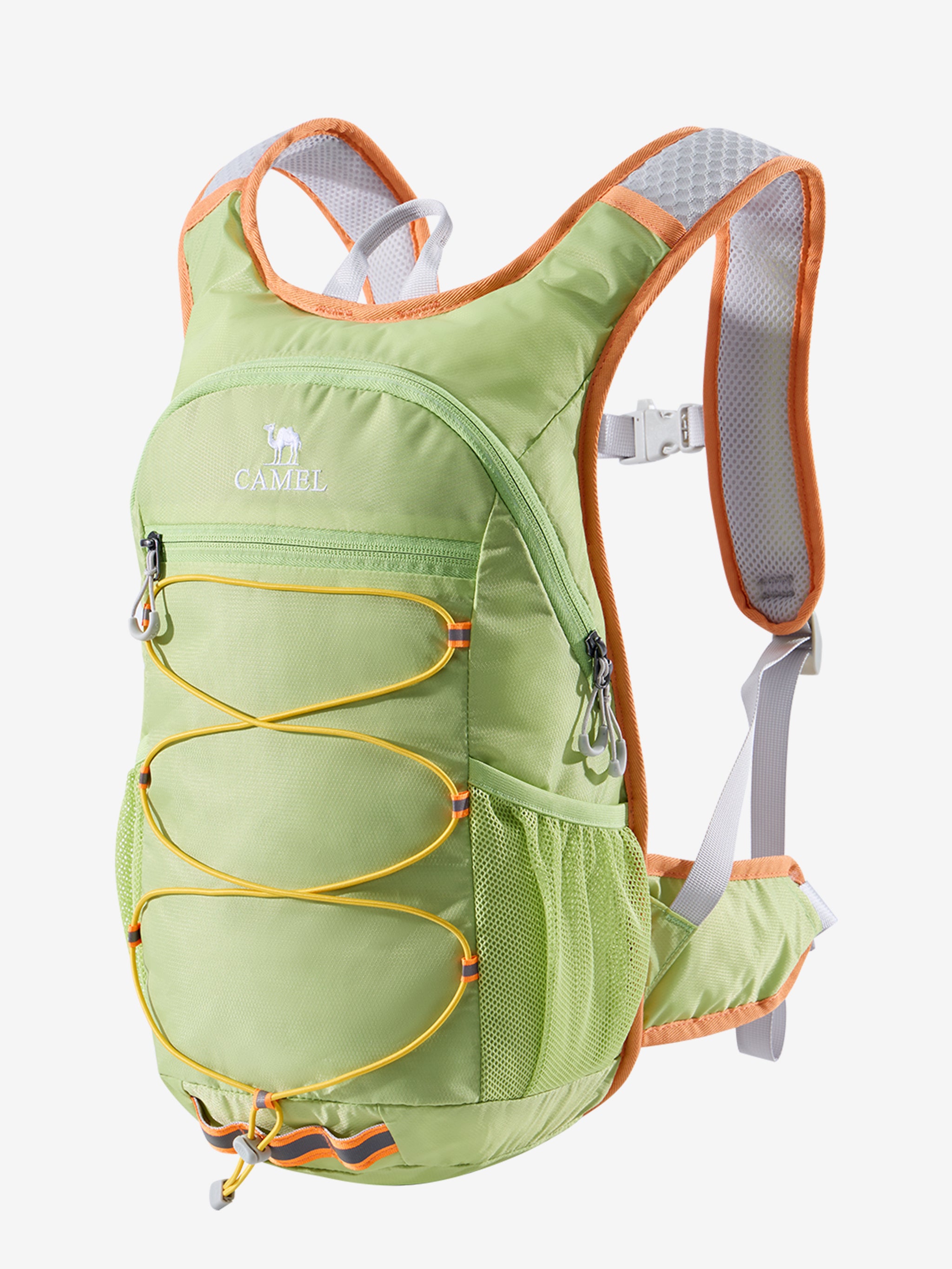 Camel 10L Ultralight Cycling Backpack in Green color, built for cycling urban use with lightweight and utility gear loops