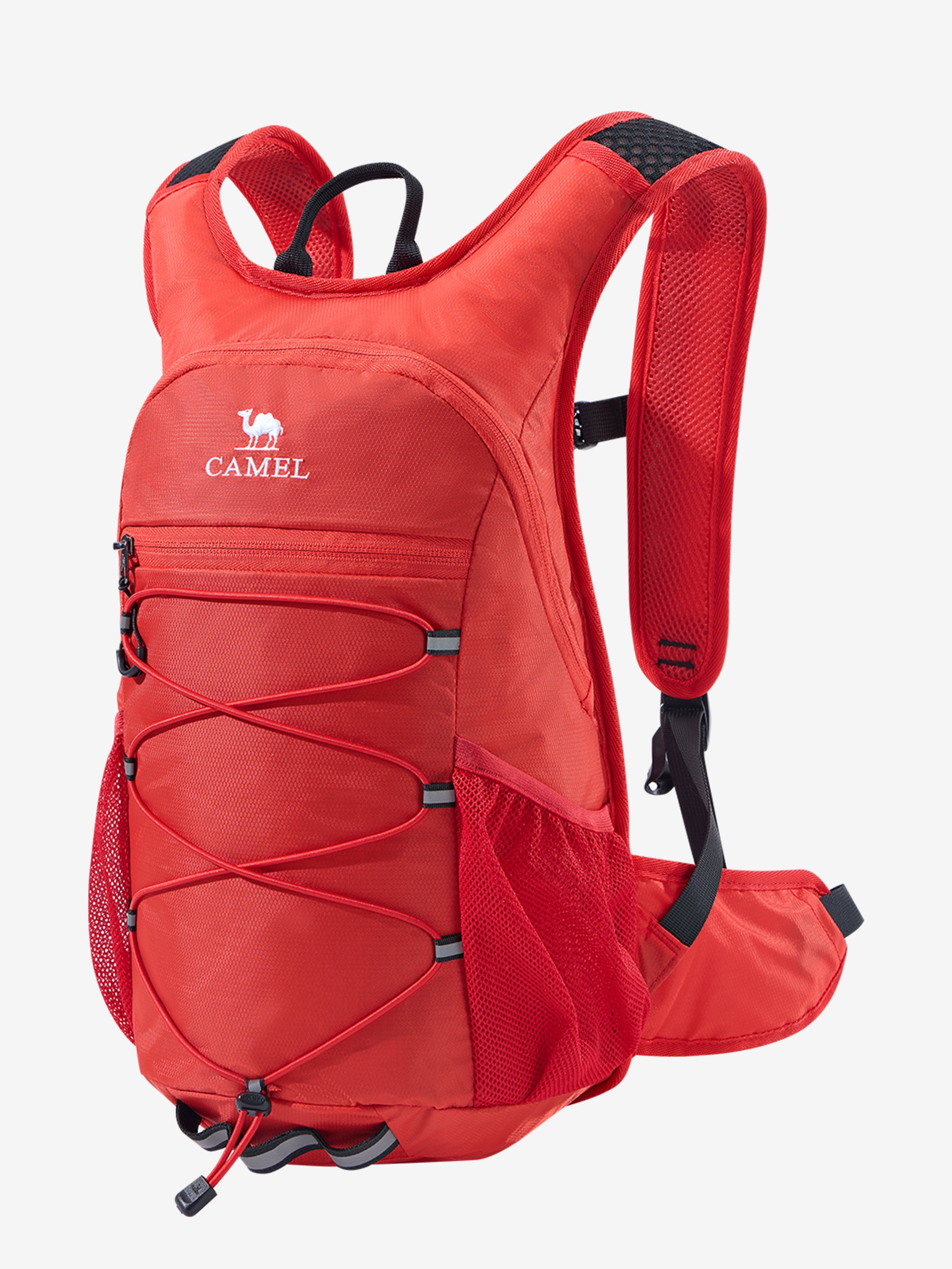 Camel 10L Ultralight Cycling Backpack in Red color, built for cycling urban use with lightweight and utility gear loops