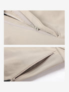 Details of Camel Cordura® Softshell Pants, built for travek with water resistant softshell fabric and stretch fit