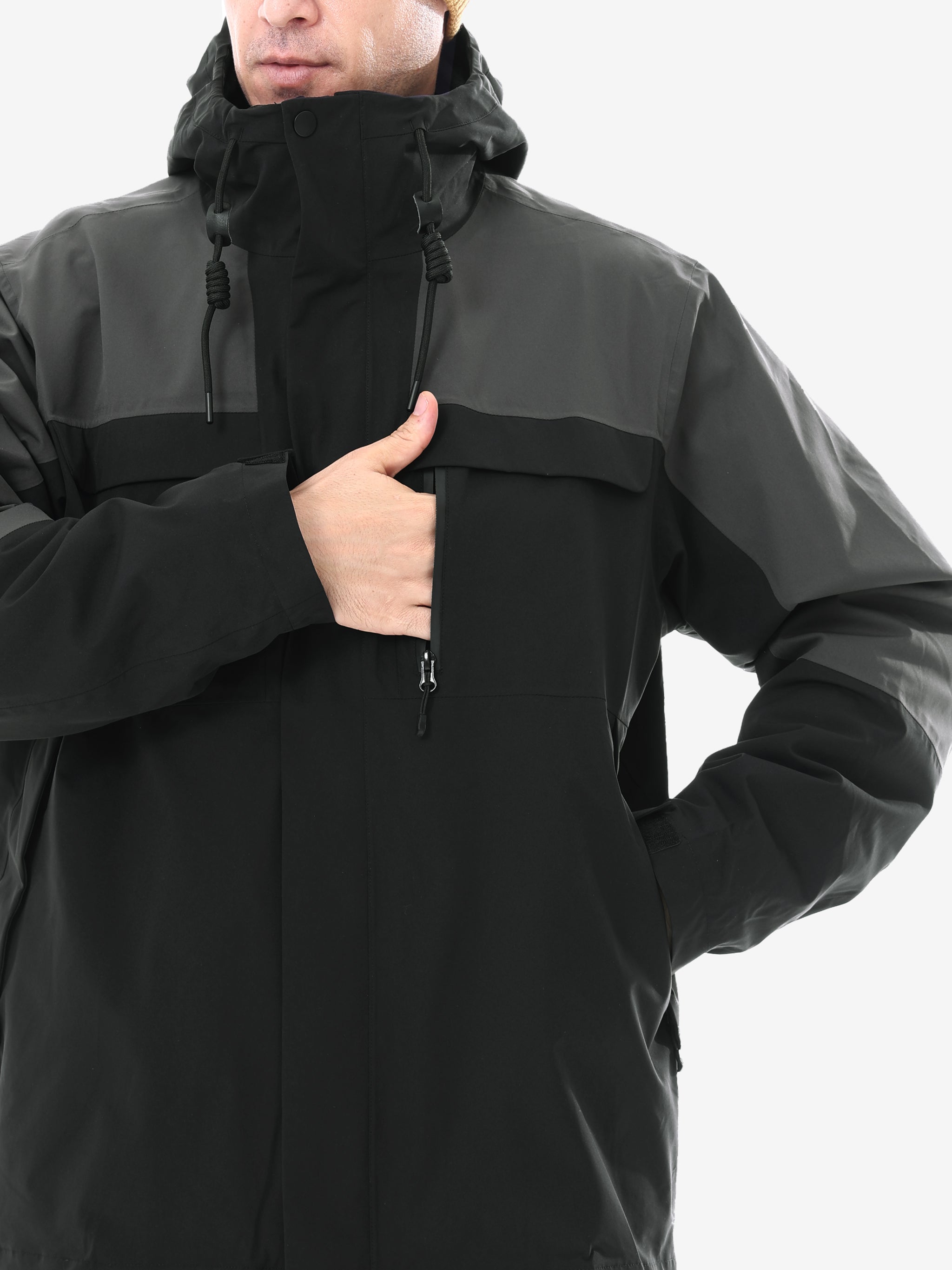 Details of Camel Crown Men’s Arctic Sentinel Pro 3-in-1 Jacket, high waterproof, adjustable hood, cuffs & hem, outdoor hiking