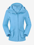 Camel Crown Women’s Arctic Sentinel Pro 3-in-1 Fleece Jacket in blue color, Waterproof, keep warm for women's hiking