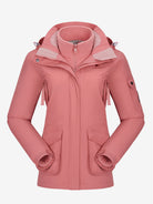 Camel Crown Women’s Arctic Sentinel Pro 3-in-1 Fleece Jacket in pink color, Waterproof, keep warm for women's hiking