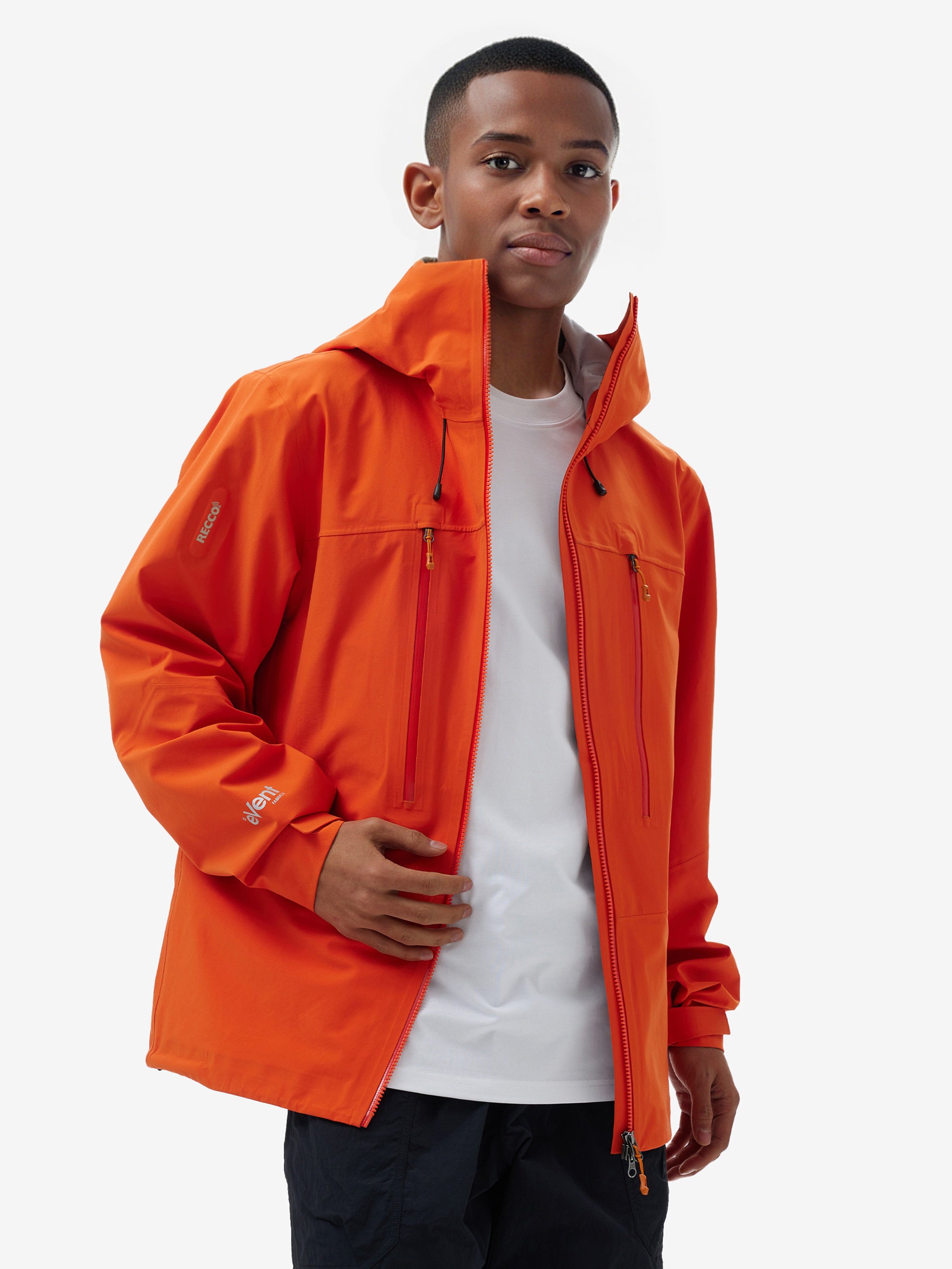 Side view of Camel Interstellar Traverse eVent® Outdoor Jacket, waterproof breathable alpine hardshell with RECCO reflector