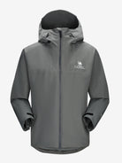 Camel Interstellar Traverse Lightweight Shell Rain Jacket in gray color, with breathable 3D ergonomic cut and rainproof