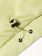 Hem of Camel Interstellar Traverse Lightweight Shell Rain Jacket with breathable 3D ergonomic cut and rainproof