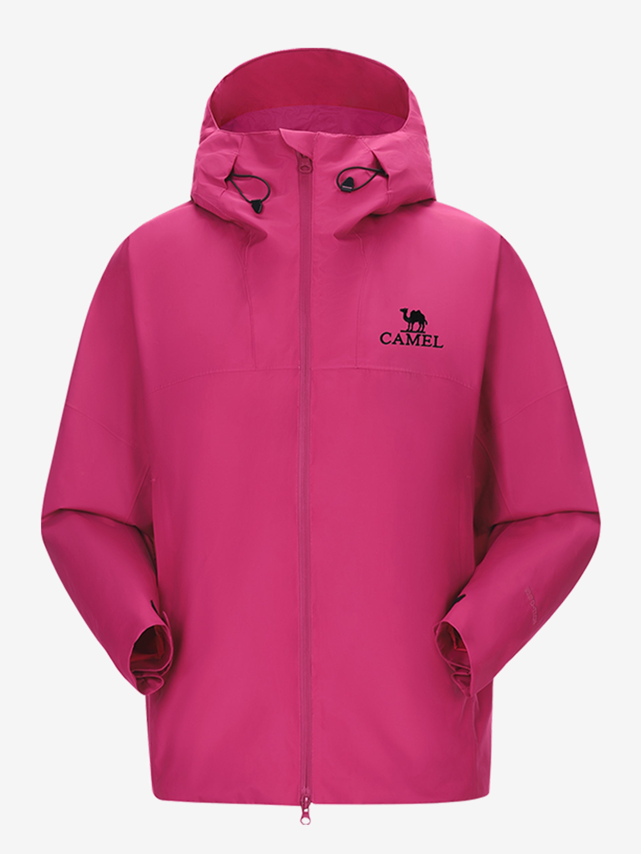 Camel Interstellar Traverse Lightweight Shell Rain Jacket in pink color, with breathable 3D ergonomic cut and rainproof