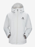 Camel Interstellar Traverse Lightweight Shell Rain Jacket in white color, with breathable 3D ergonomic cut and rainproof