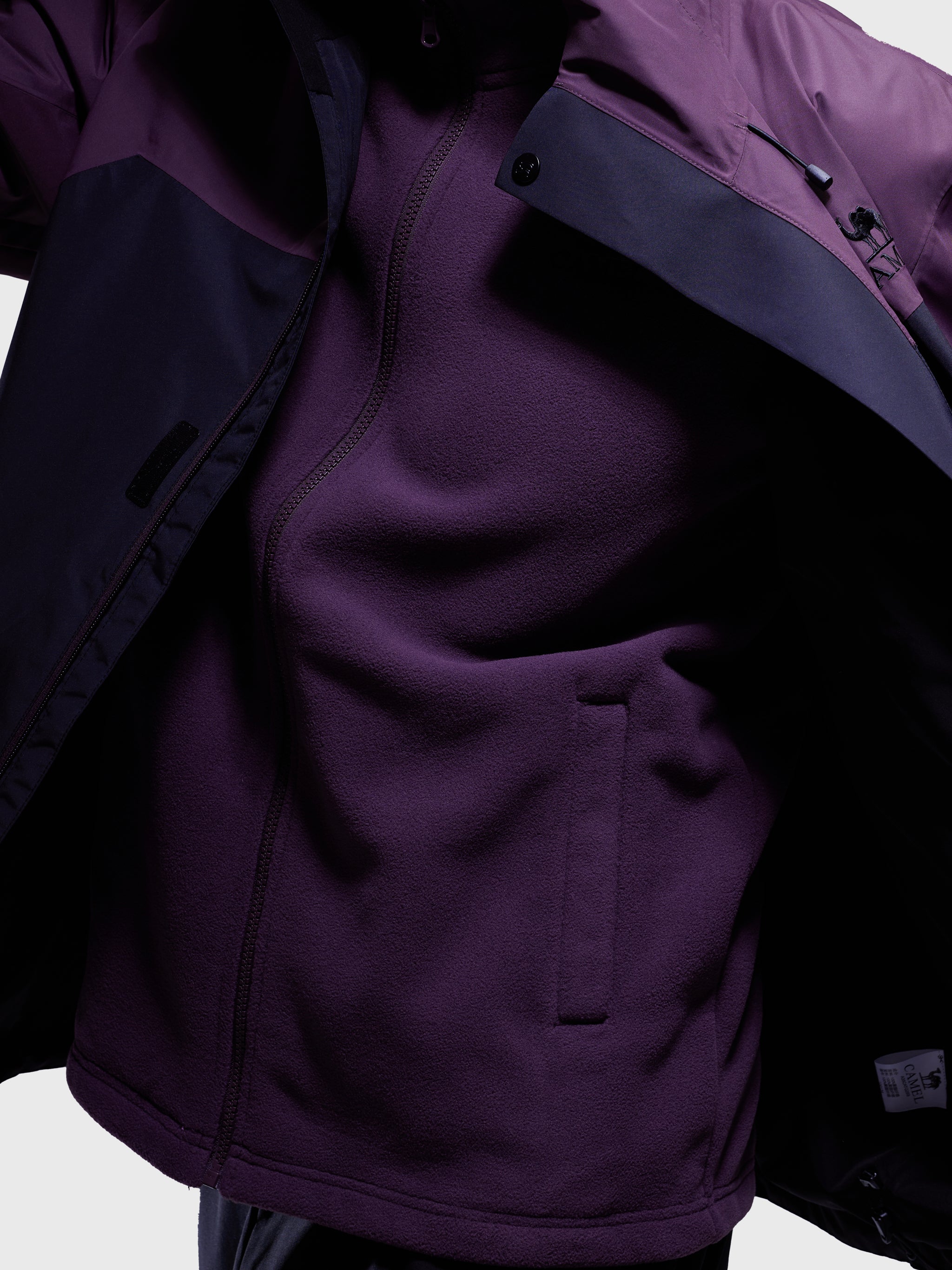 Fleece inner of Camel Men’s Arctic Sentinel Elite Toray Dermizax® 3-in-1 Jacket windproof coat with far-infrared fleece