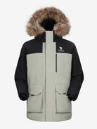 Camel Men’s ENFO-DWNTEK Down Jacket in green & black, 85% goose down 650FP winter coat with DWR down protection for outdoor